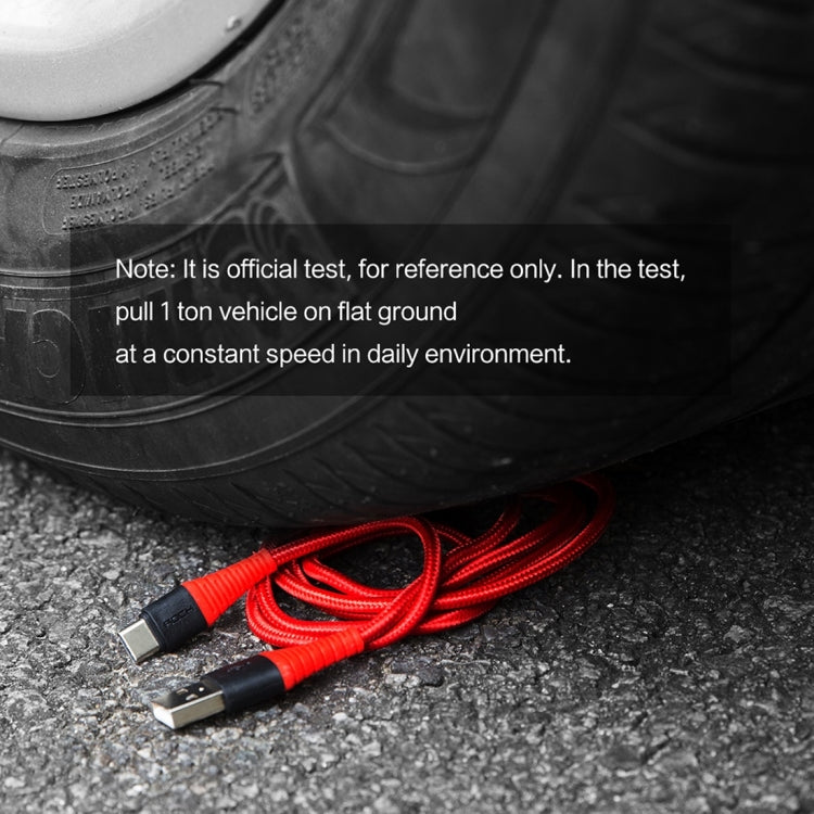 ROCK 1m Hi-Tensile 3A USB to USB-C / Type-C Data Sync Charging Round Cable, For Galaxy S8 & S8 + / LG G6 / Huawei P10 & P10 Plus / Xiaomi Mi 6 & Max 2 and other Smartphones