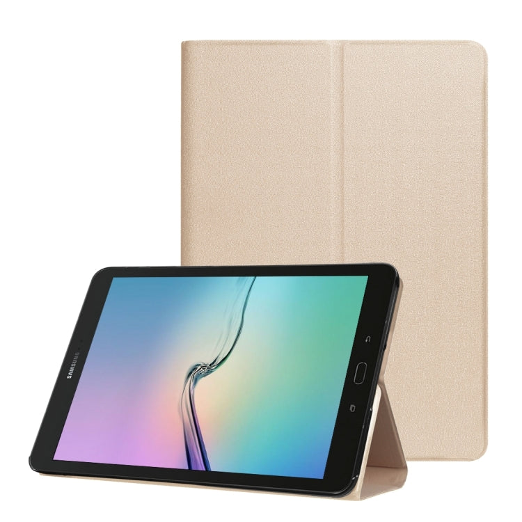 For Galaxy Tab S3 9.7 inch T820 / T825 Golden Stone Series PU Leather Stand Case Cover Shield