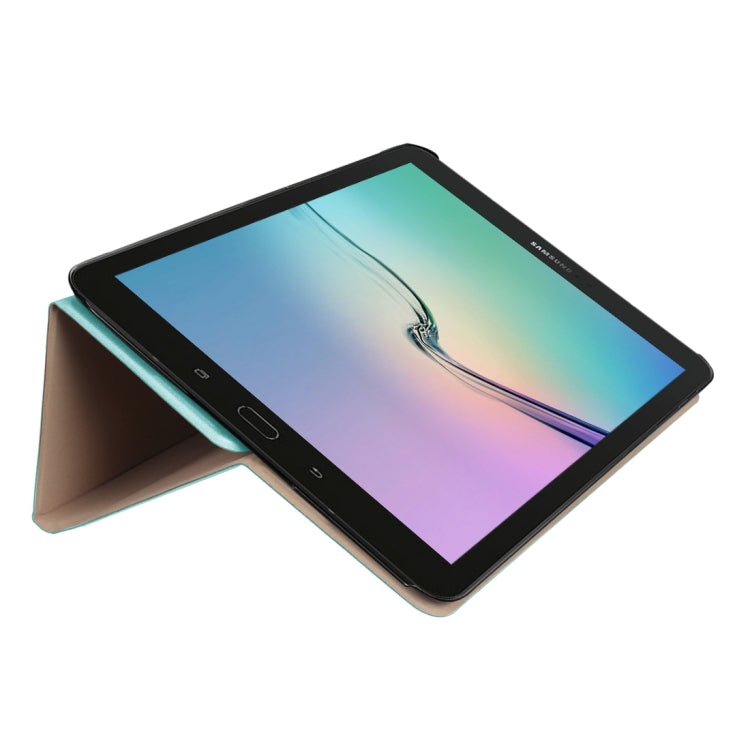 For Galaxy Tab S3 9.7 inch T820 / T825 Golden Stone Series PU Leather Stand Case Cover Shield