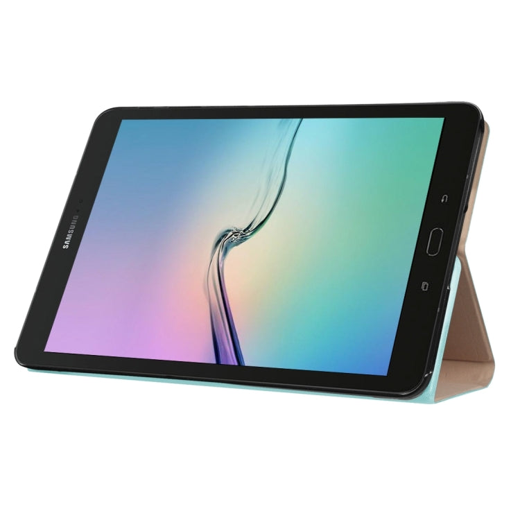 For Galaxy Tab S3 9.7 inch T820 / T825 Golden Stone Series PU Leather Stand Case Cover Shield