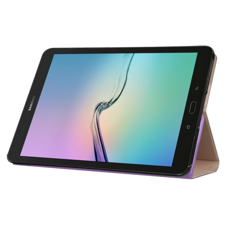 For Galaxy Tab S3 9.7 inch T820 / T825 Golden Stone Series PU Leather Stand Case Cover Shield