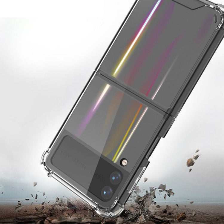 For Samsung Galaxy Z Flip3 5G Aurora PC + TPU Clear Four-corner Shockproof Protective Case(Transparent)