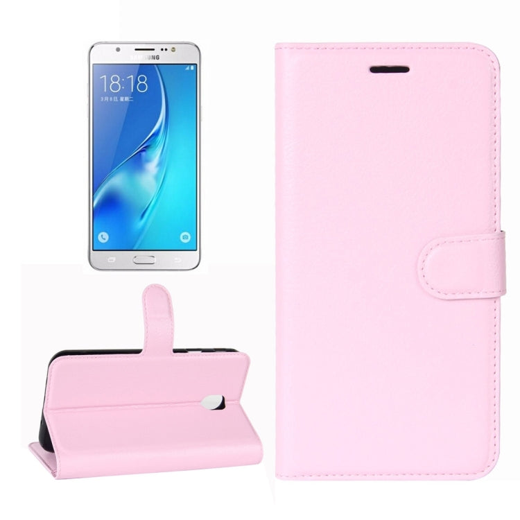 For Galaxy J7 (2017) / J7 Pro (EU Version) Litchi Texture Horizontal Flip Leather Case with Holder & Card Slots & Wallet