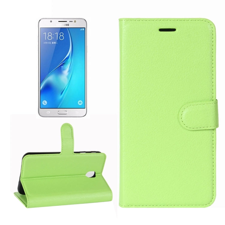 For Galaxy J7 (2017) / J7 Pro (EU Version) Litchi Texture Horizontal Flip Leather Case with Holder & Card Slots & Wallet