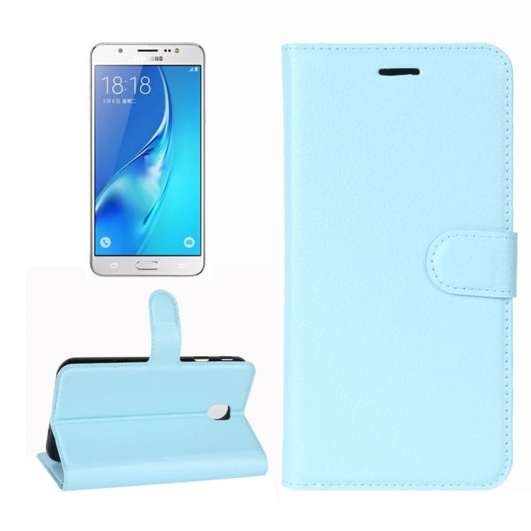 For Galaxy J7 (2017) / J7 Pro (EU Version) Litchi Texture Horizontal Flip Leather Case with Holder & Card Slots & Wallet