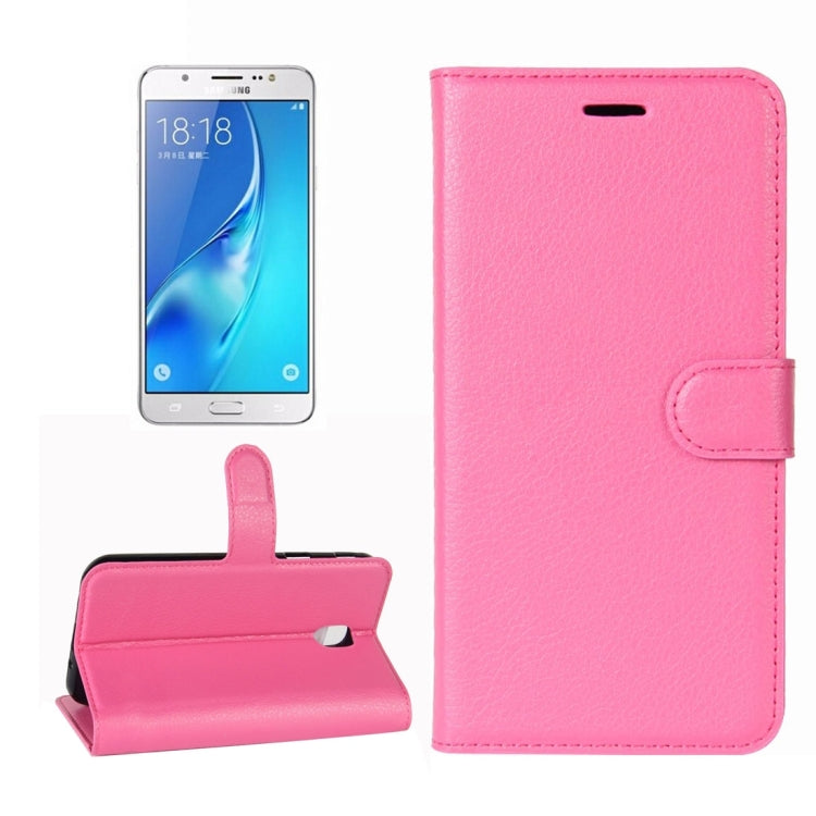 For Galaxy J7 (2017) / J7 Pro (EU Version) Litchi Texture Horizontal Flip Leather Case with Holder & Card Slots & Wallet