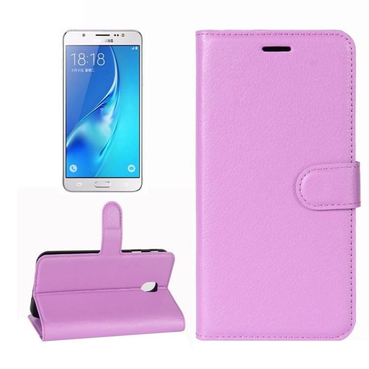 For Galaxy J7 (2017) / J7 Pro (EU Version) Litchi Texture Horizontal Flip Leather Case with Holder & Card Slots & Wallet