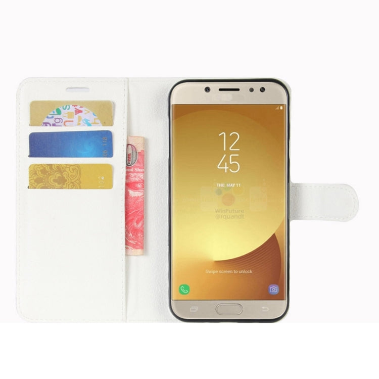 For Galaxy J7 (2017) / J7 Pro (EU Version) Litchi Texture Horizontal Flip Leather Case with Holder & Card Slots & Wallet