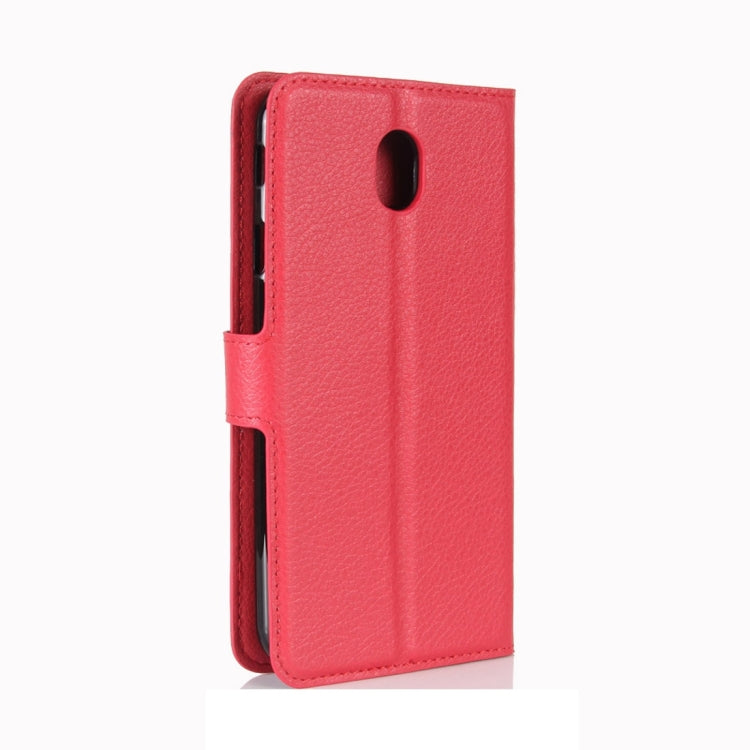 For Galaxy J3 (2017) (EU Version) Litchi Texture Horizontal Flip Leather Case with Holder & Card Slots & Wallet