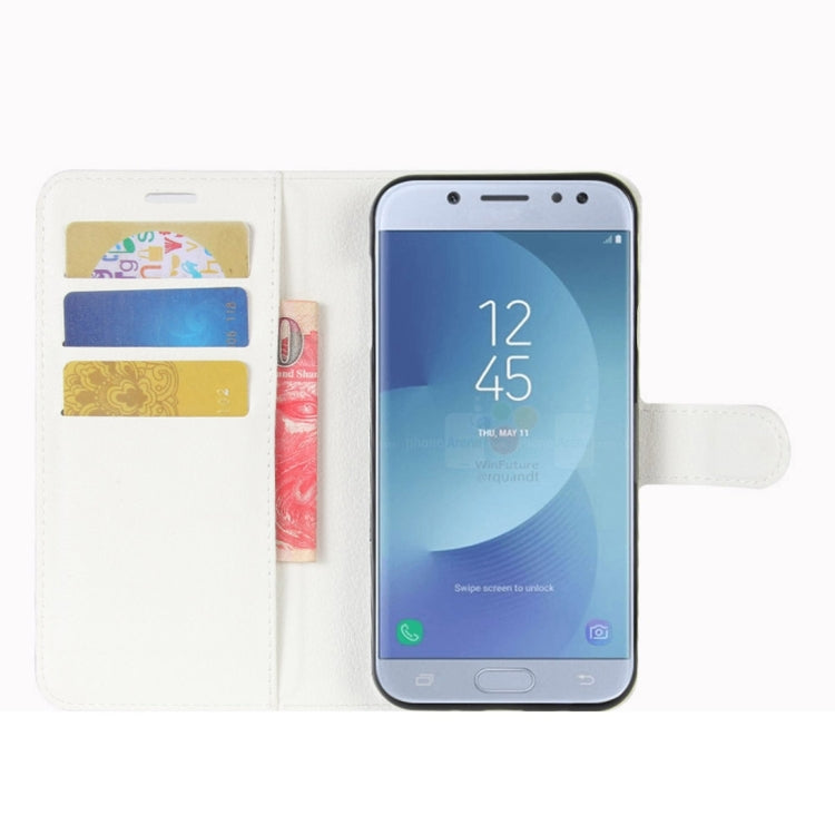 For Galaxy J3 (2017) (EU Version) Litchi Texture Horizontal Flip Leather Case with Holder & Card Slots & Wallet