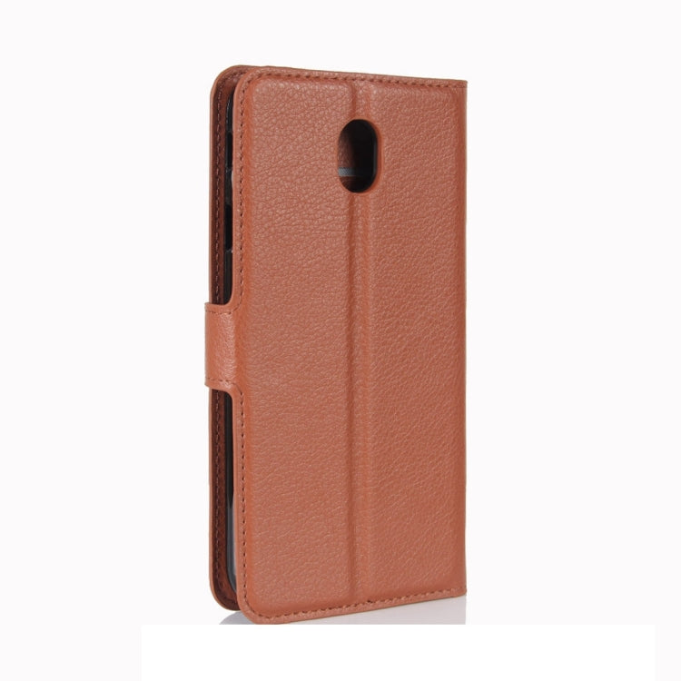 For Galaxy J3 (2017) (EU Version) Litchi Texture Horizontal Flip Leather Case with Holder & Card Slots & Wallet