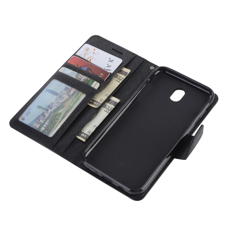 Silk Texture Horizontal Flip Leather Case for Galaxy J3 (2018) (US Version), with Holder & Card slots & Wallet & Photo Frame