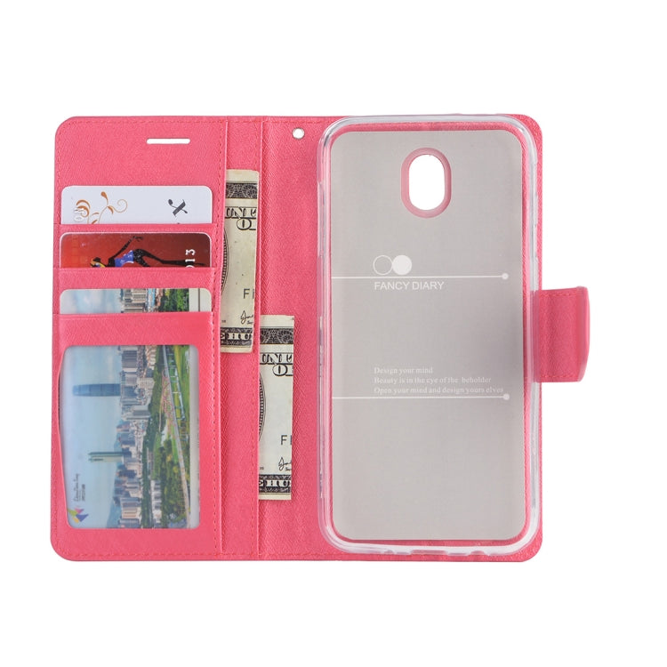 Silk Texture Horizontal Flip Leather Case for Galaxy J3 (2018) (US Version), with Holder & Card slots & Wallet & Photo Frame