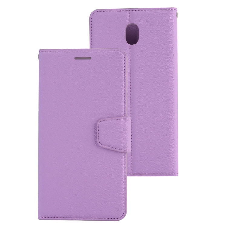 Silk Texture Horizontal Flip Leather Case for Galaxy J3 (2018) (US Version), with Holder & Card slots & Wallet & Photo Frame