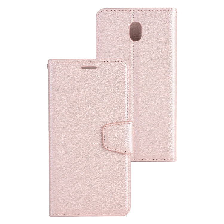 Silk Texture Horizontal Flip Leather Case for Galaxy J3 (2018) (US Version), with Holder & Card slots & Wallet & Photo Frame
