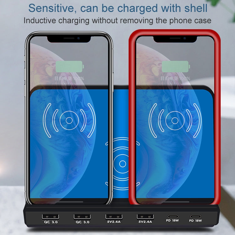 819 9 In 1 Wireless Charging Station Smart Socket Holder Stand