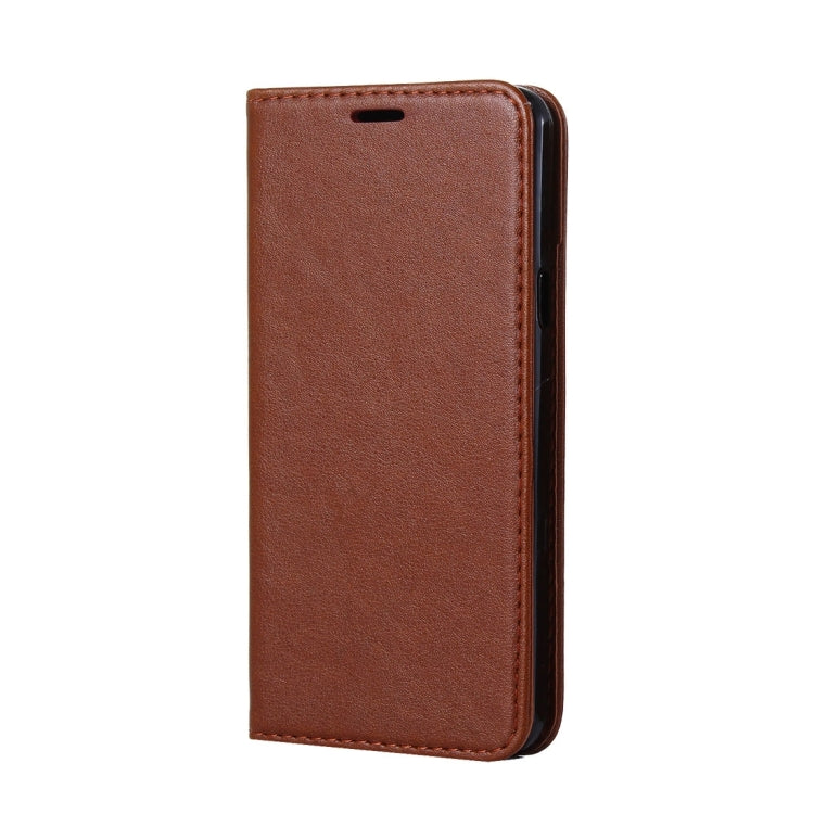 For Galaxy S8 Sheep Texture Casual Style with  Magnetic Adsorption Horizontal Flip Leather Case with Holder & Card Slots & Wallet(Brown)