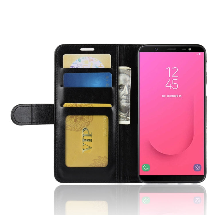 PU + TPU Crazy Horse Texture Horizontal Flip Leather Case for Galaxy J8 (2018) (EU Version), with Wallet & Holder & Card Slots
