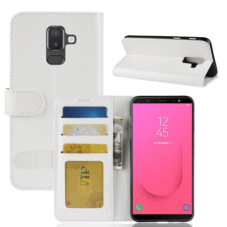 PU + TPU Crazy Horse Texture Horizontal Flip Leather Case for Galaxy J8 (2018) (EU Version), with Wallet & Holder & Card Slots