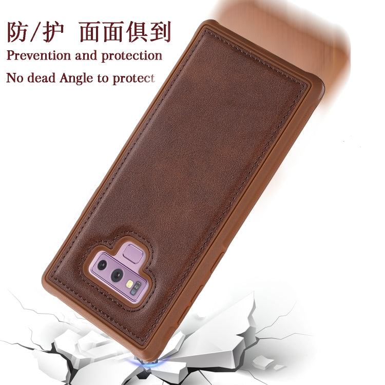 Magnetic Shockproof TPU + PC + PU Leather Pasted Case for Galaxy Note9