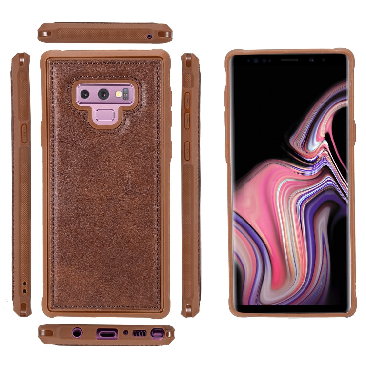 Magnetic Shockproof TPU + PC + PU Leather Pasted Case for Galaxy Note9