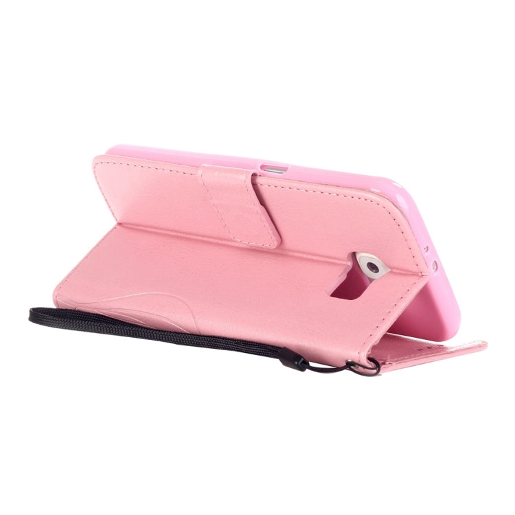 For Galaxy S6 / G920 Heart Diamond Encrusted Flowers Embossing Horizontal Flip Leather Case with Holder & Card Slots & Wallet & Lanyard