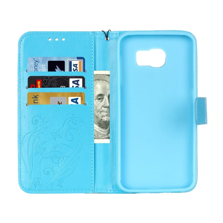 For Galaxy S6 / G920 Heart Diamond Encrusted Flowers Embossing Horizontal Flip Leather Case with Holder & Card Slots & Wallet & Lanyard