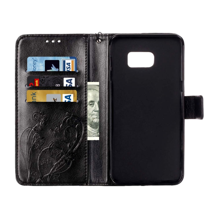 For Galaxy S6 Edge+ / G928 Heart Diamond Encrusted Flowers Embossing Horizontal Flip Leather Case with Holder & Card Slots & Wallet & Lanyard