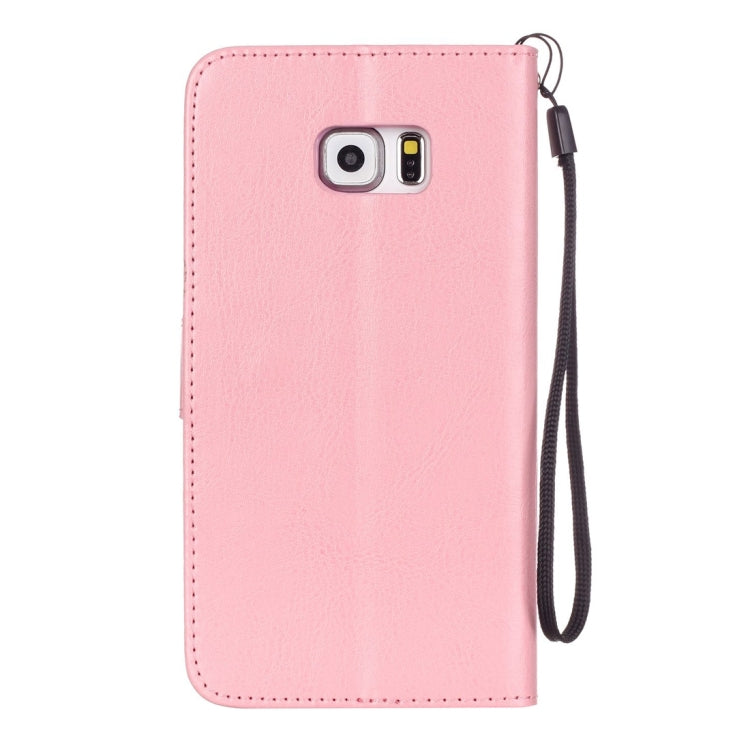 For Galaxy S6 Edge+ / G928 Heart Diamond Encrusted Flowers Embossing Horizontal Flip Leather Case with Holder & Card Slots & Wallet & Lanyard