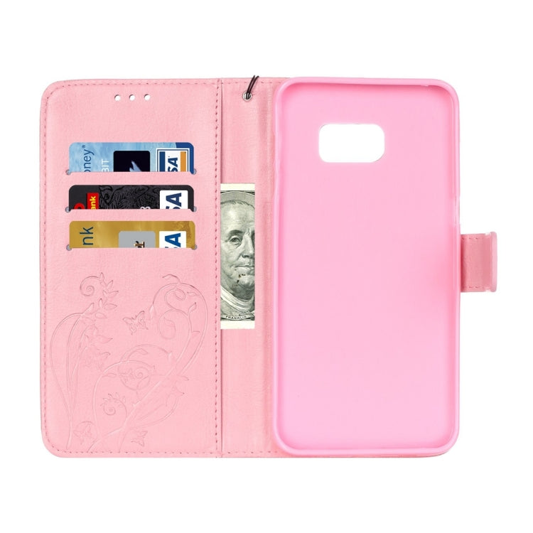 For Galaxy S6 Edge+ / G928 Heart Diamond Encrusted Flowers Embossing Horizontal Flip Leather Case with Holder & Card Slots & Wallet & Lanyard