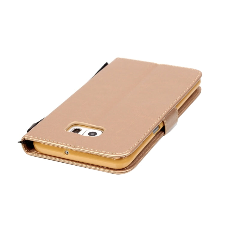 For Galaxy S6 Edge+ / G928 Heart Diamond Encrusted Flowers Embossing Horizontal Flip Leather Case with Holder & Card Slots & Wallet & Lanyard