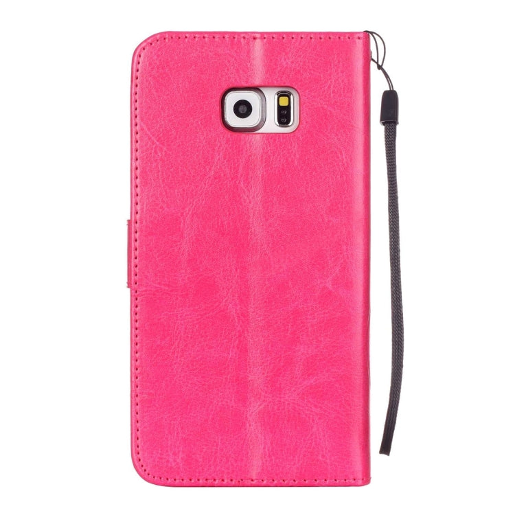 For Galaxy S6 Edge+ / G928 Heart Diamond Encrusted Flowers Embossing Horizontal Flip Leather Case with Holder & Card Slots & Wallet & Lanyard