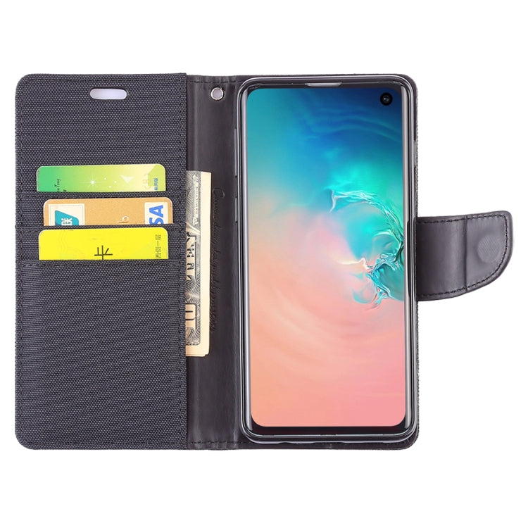 GOOSPERY CANVAS DIARY Canvas Texture Horizontal Flip PU Leather Case for Galaxy S10, with Holder & Card Slots & Wallet