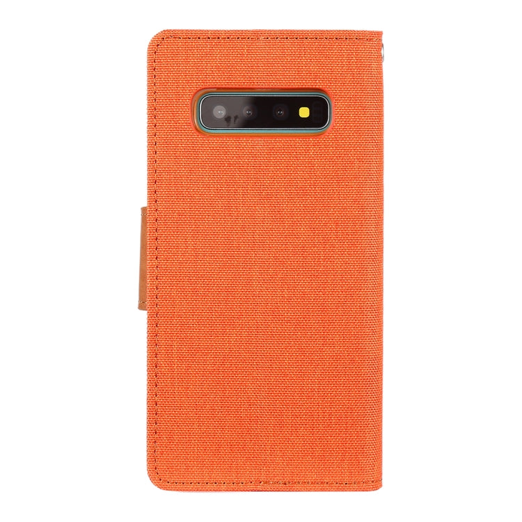 GOOSPERY CANVAS DIARY Canvas Texture Horizontal Flip PU Leather Case for Galaxy S10, with Holder & Card Slots & Wallet