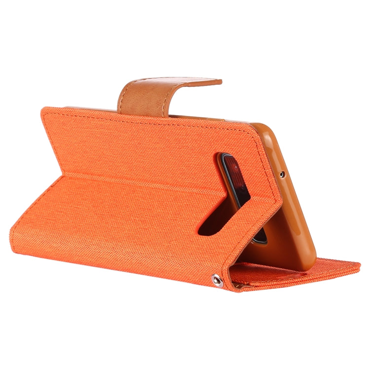 GOOSPERY CANVAS DIARY Canvas Texture Horizontal Flip PU Leather Case for Galaxy S10, with Holder & Card Slots & Wallet