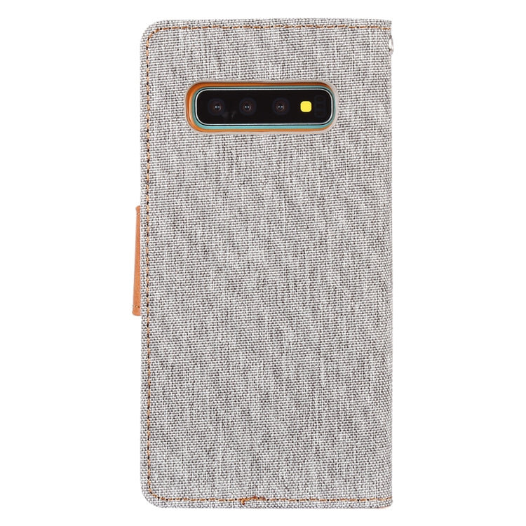 GOOSPERY CANVAS DIARY Canvas Texture Horizontal Flip PU Leather Case for Galaxy S10, with Holder & Card Slots & Wallet