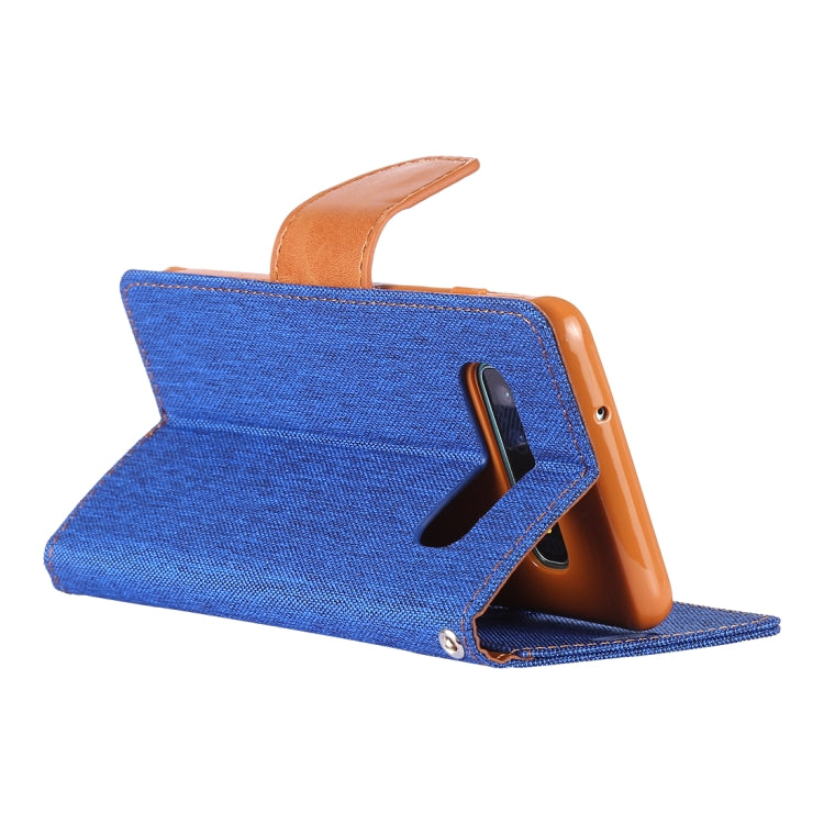 GOOSPERY CANVAS DIARY Canvas Texture Horizontal Flip PU Leather Case for Galaxy S10, with Holder & Card Slots & Wallet