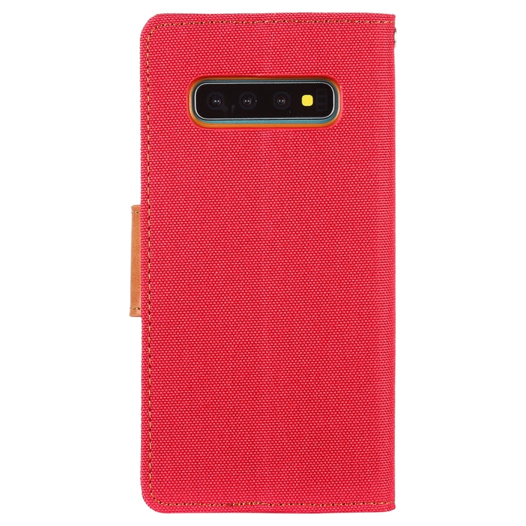 GOOSPERY CANVAS DIARY Canvas Texture Horizontal Flip PU Leather Case for Galaxy S10, with Holder & Card Slots & Wallet