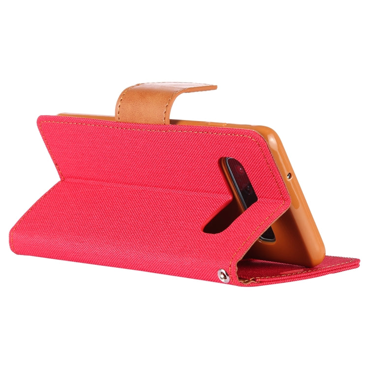 GOOSPERY CANVAS DIARY Canvas Texture Horizontal Flip PU Leather Case for Galaxy S10, with Holder & Card Slots & Wallet
