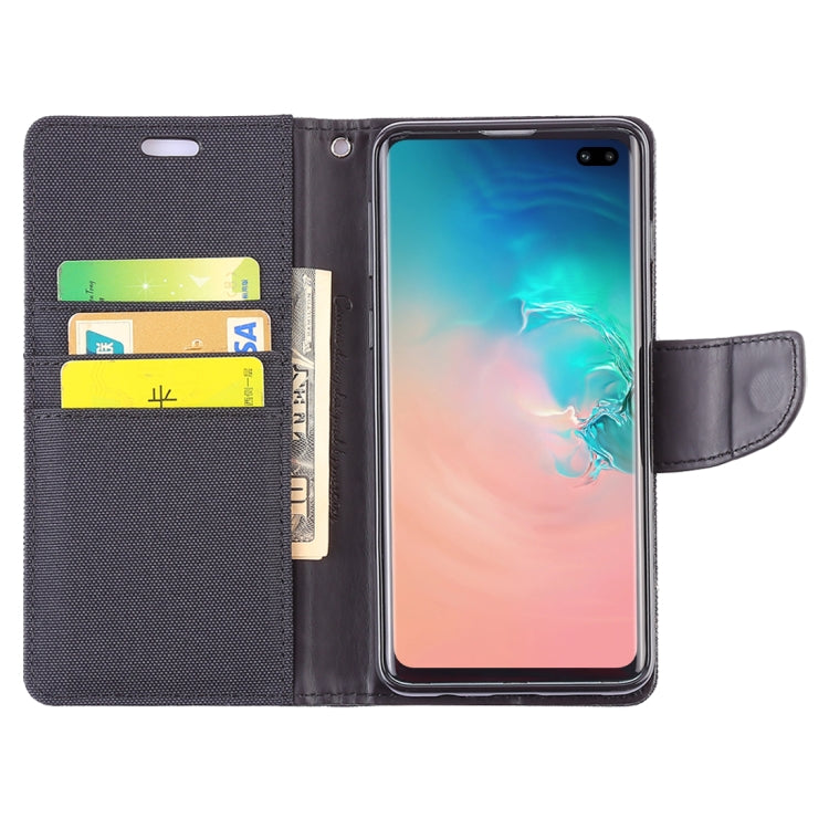 GOOSPERY CANVAS DIARY Canvas Texture Horizontal Flip PU Leather Case for Galaxy S10 Plus, with Holder & Card Slots & Wallet