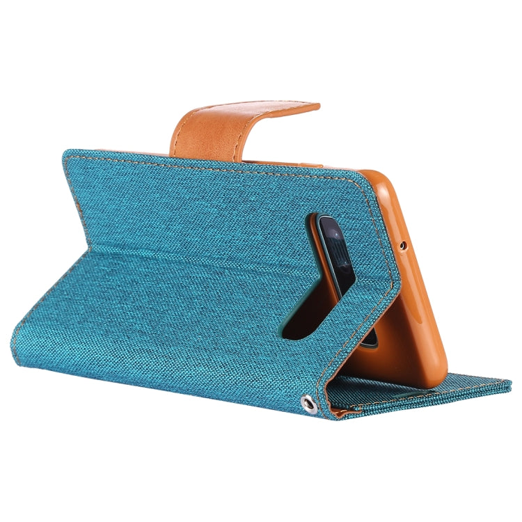GOOSPERY CANVAS DIARY Canvas Texture Horizontal Flip PU Leather Case for Galaxy S10 Plus, with Holder & Card Slots & Wallet