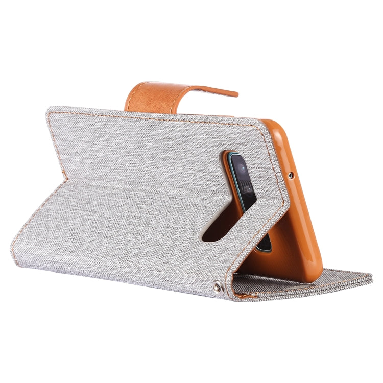 GOOSPERY CANVAS DIARY Canvas Texture Horizontal Flip PU Leather Case for Galaxy S10 Plus, with Holder & Card Slots & Wallet