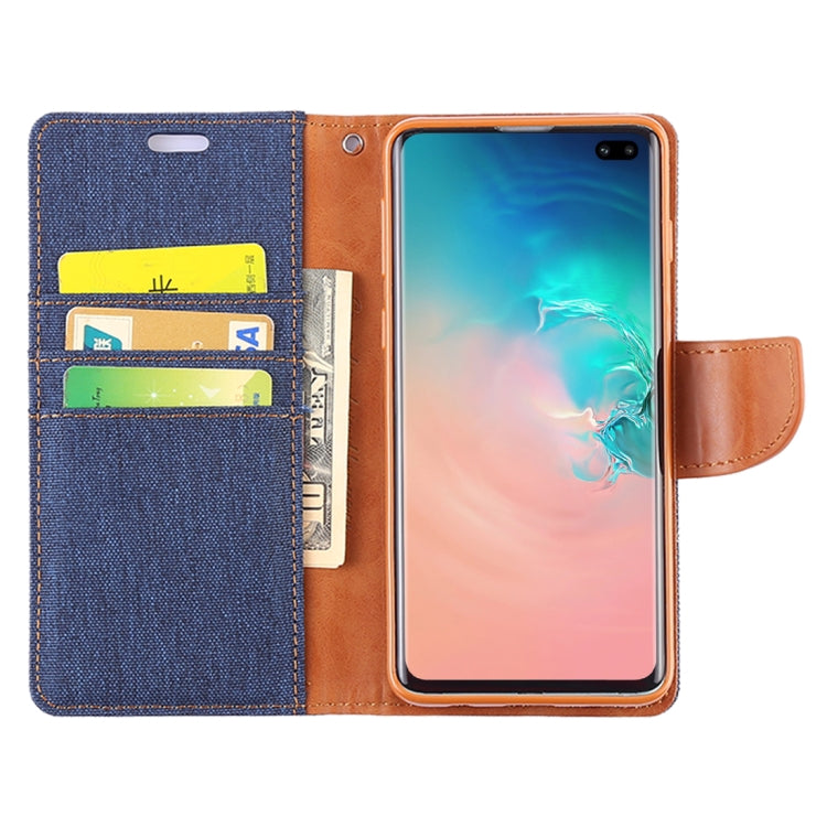 GOOSPERY CANVAS DIARY Canvas Texture Horizontal Flip PU Leather Case for Galaxy S10 Plus, with Holder & Card Slots & Wallet