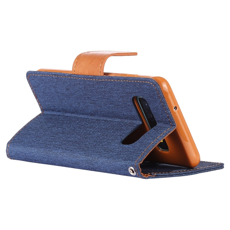 GOOSPERY CANVAS DIARY Canvas Texture Horizontal Flip PU Leather Case for Galaxy S10 Plus, with Holder & Card Slots & Wallet
