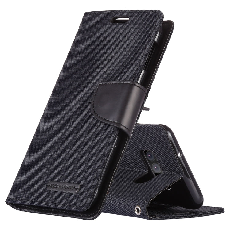 GOOSPERY CANVAS DIARY Canvas Texture Horizontal Flip PU Leather Case for Galaxy S10 E, with Holder & Card Slots & Wallet