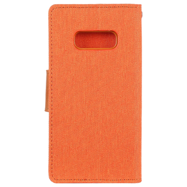 GOOSPERY CANVAS DIARY Canvas Texture Horizontal Flip PU Leather Case for Galaxy S10 E, with Holder & Card Slots & Wallet
