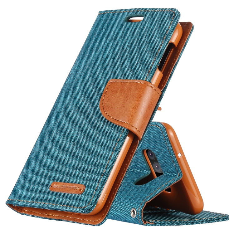 GOOSPERY CANVAS DIARY Canvas Texture Horizontal Flip PU Leather Case for Galaxy S10 E, with Holder & Card Slots & Wallet