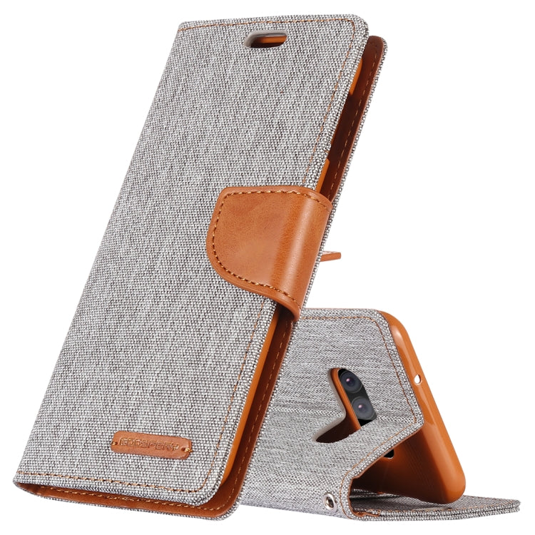 GOOSPERY CANVAS DIARY Canvas Texture Horizontal Flip PU Leather Case for Galaxy S10 E, with Holder & Card Slots & Wallet