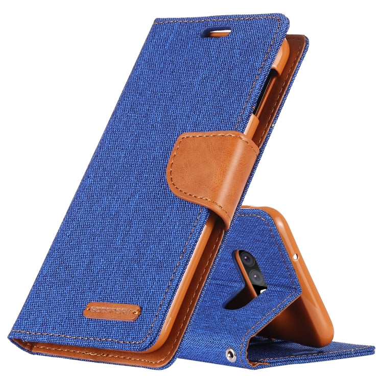 GOOSPERY CANVAS DIARY Canvas Texture Horizontal Flip PU Leather Case for Galaxy S10 E, with Holder & Card Slots & Wallet