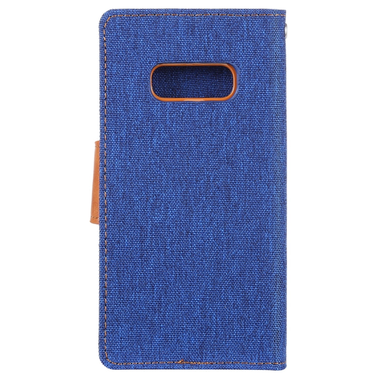 GOOSPERY CANVAS DIARY Canvas Texture Horizontal Flip PU Leather Case for Galaxy S10 E, with Holder & Card Slots & Wallet